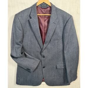 TOMMY HILFIGER Men's 44R Gray Tweed Wool Blazer Sport Coat Two Button Jacket